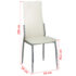 vidaXL Dining Chairs 6 pcs White Faux Leather - Image 7