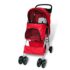 vidaXL Pet Stroller Travel Carrier Red Folding - Image 4