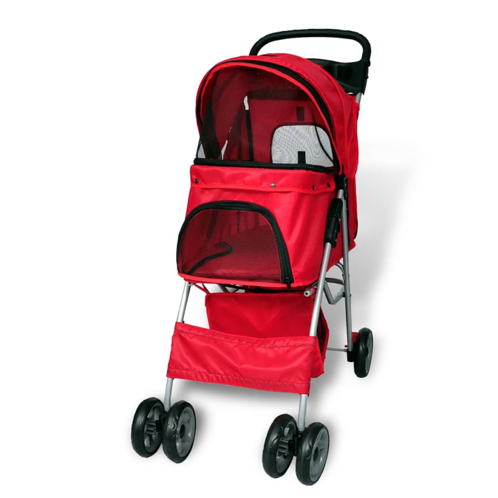 8718475827252_g_en_hd_3 vidaXL Pet Stroller Travel Carrier Red Folding - Image 4