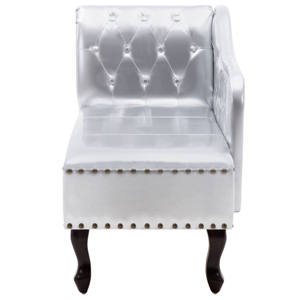 8718475829072_g_en_hd_2 vidaXL Chaise Longue Silver Faux Leather - Image 4
