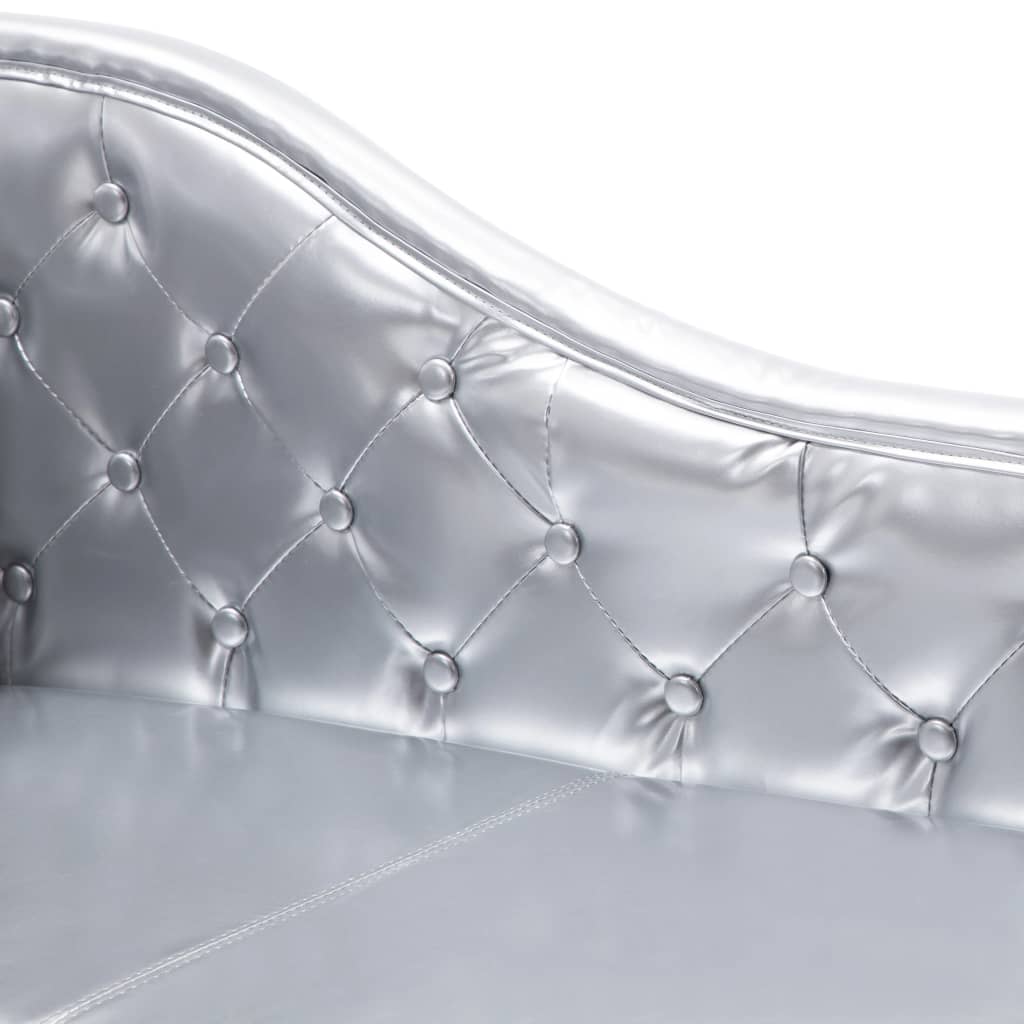 8718475829072_g_en_hd_4 vidaXL Chaise Longue Silver Faux Leather - Image 6