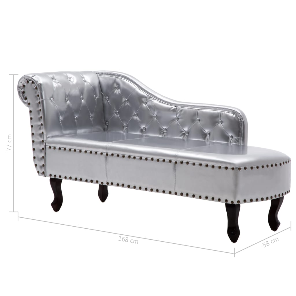 8718475829072_g_en_hd_5 vidaXL Chaise Longue Silver Faux Leather - Image 7
