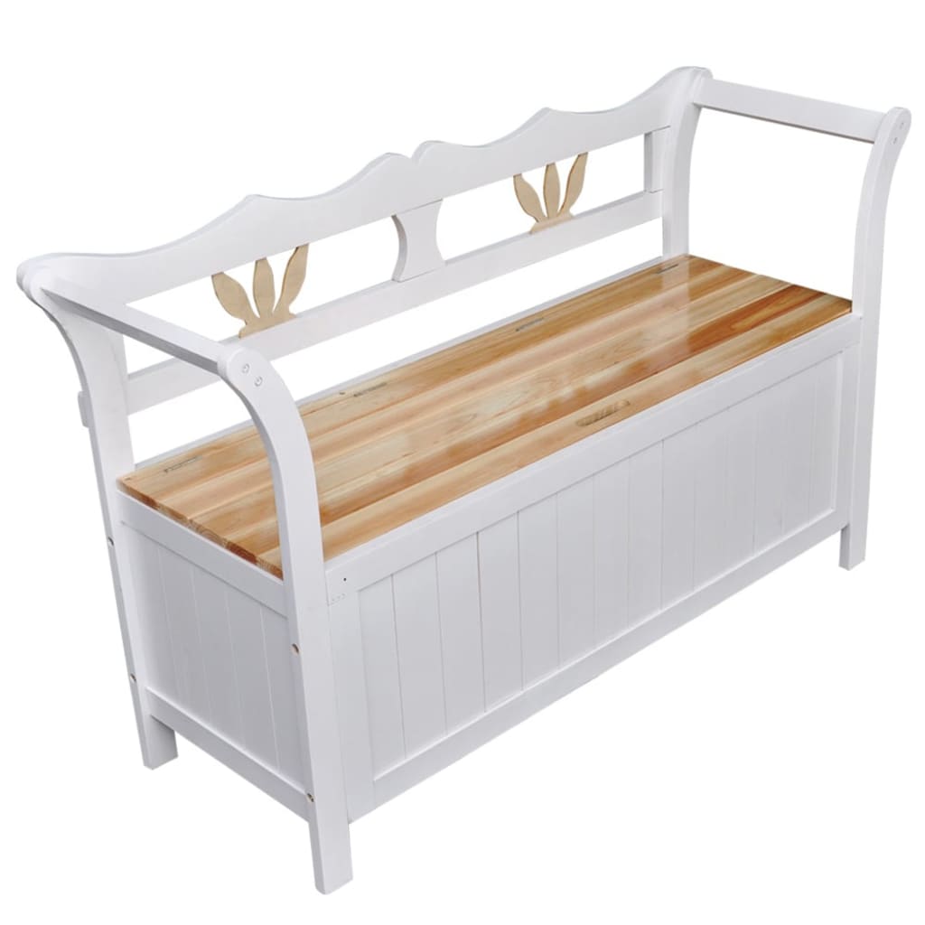 8718475830016_a_en_hd_1 vidaXL Storage Bench 126x42x75 cm Wood White - Image 2