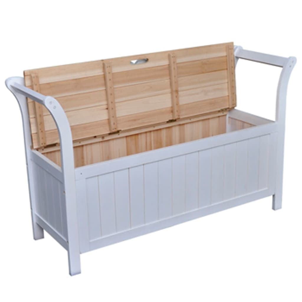8718475830016_g_en_hd_1 vidaXL Storage Bench 126x42x75 cm Wood White - Image 3