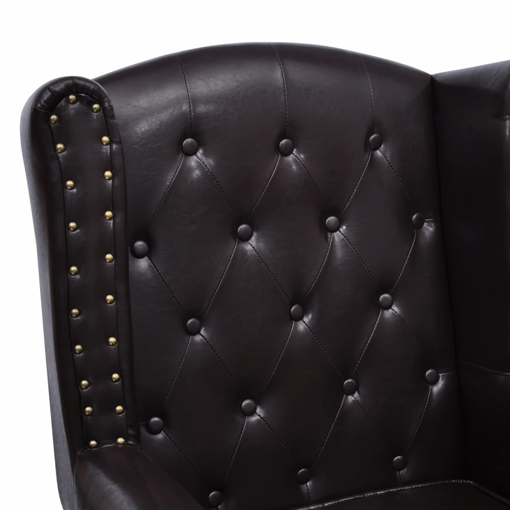 8718475831112_g_en_hd_1 vidaXL Armchair with Footstool Dark Brown Faux Leather - Image 3