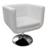 vidaXL Bar Stool White Faux Leather - Image 2
