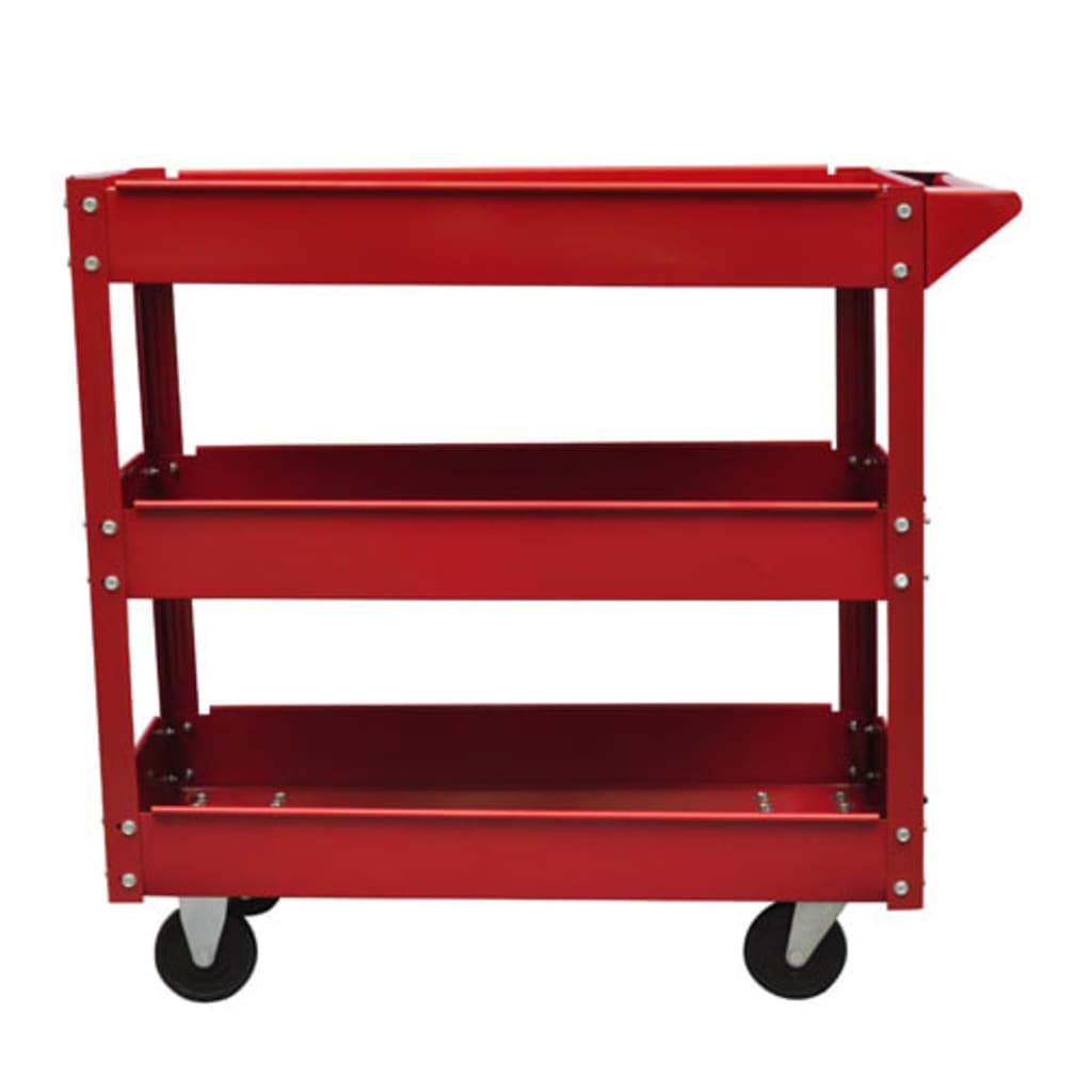 8718475833048_g_en_hd_1 2 x Workshop Tool Trolley 100 kg 3 Shelves - Image 2
