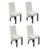 vidaXL Dining Chairs 4 pcs White Faux Leather