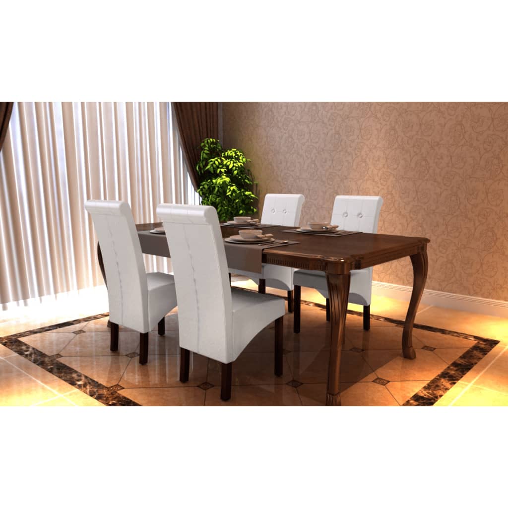 8718475833147_g_en_hd_1 vidaXL Dining Chairs 4 pcs White Faux Leather - Image 2