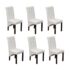 vidaXL Dining Chairs 6 pcs White Faux Leather