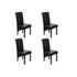 vidaXL Dining Chairs 4 pcs Brown Faux Leather