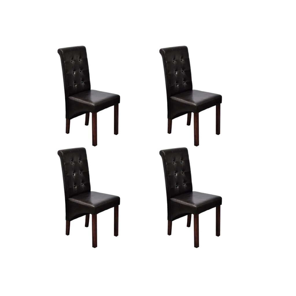 8718475833185_a_en_hd_1 vidaXL Dining Chairs 4 pcs Brown Faux Leather - Image 1