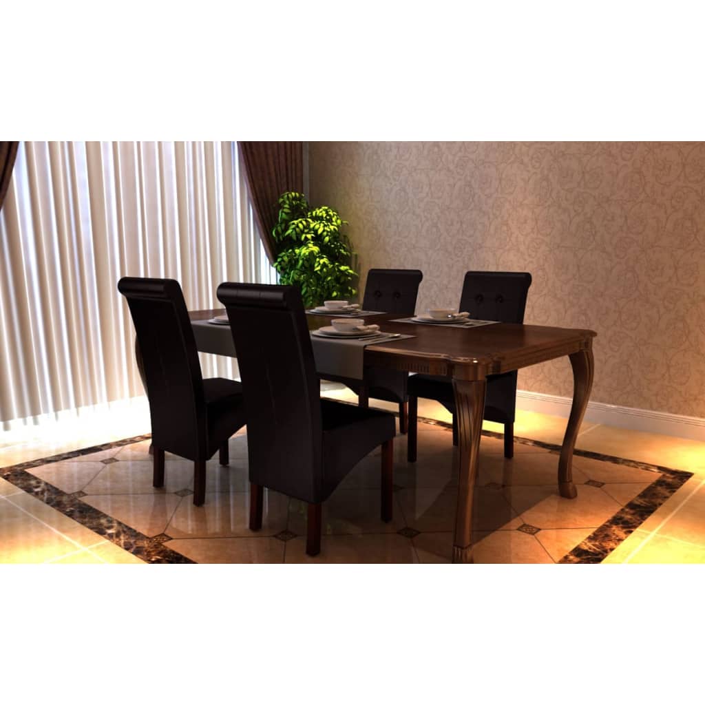 8718475833185_g_en_hd_1 vidaXL Dining Chairs 4 pcs Brown Faux Leather - Image 2