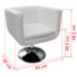 vidaXL Bar Chairs 2 pcs White Faux Leather - Image 5