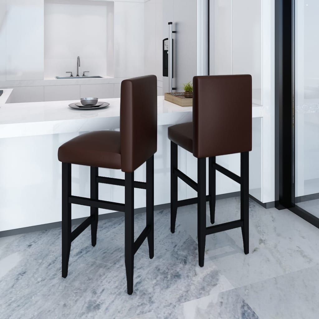 8718475835295_m_en_hd_1 vidaXL Bar Stools 2 pcs Dark Brown Faux Leather - Image 1