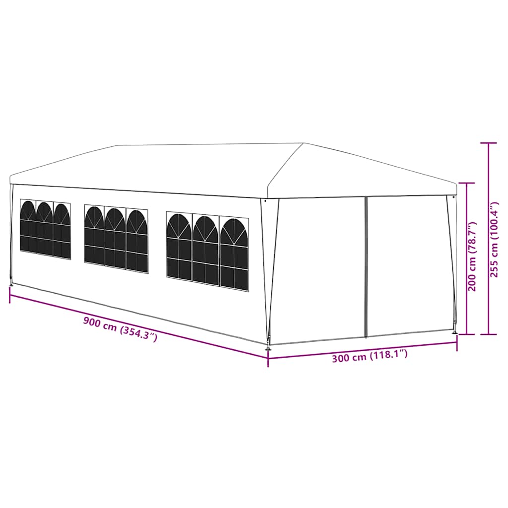 8718475837466_g_en_hd_9 vidaXL vidaXL Party Tent 3x9 m White - Image 11