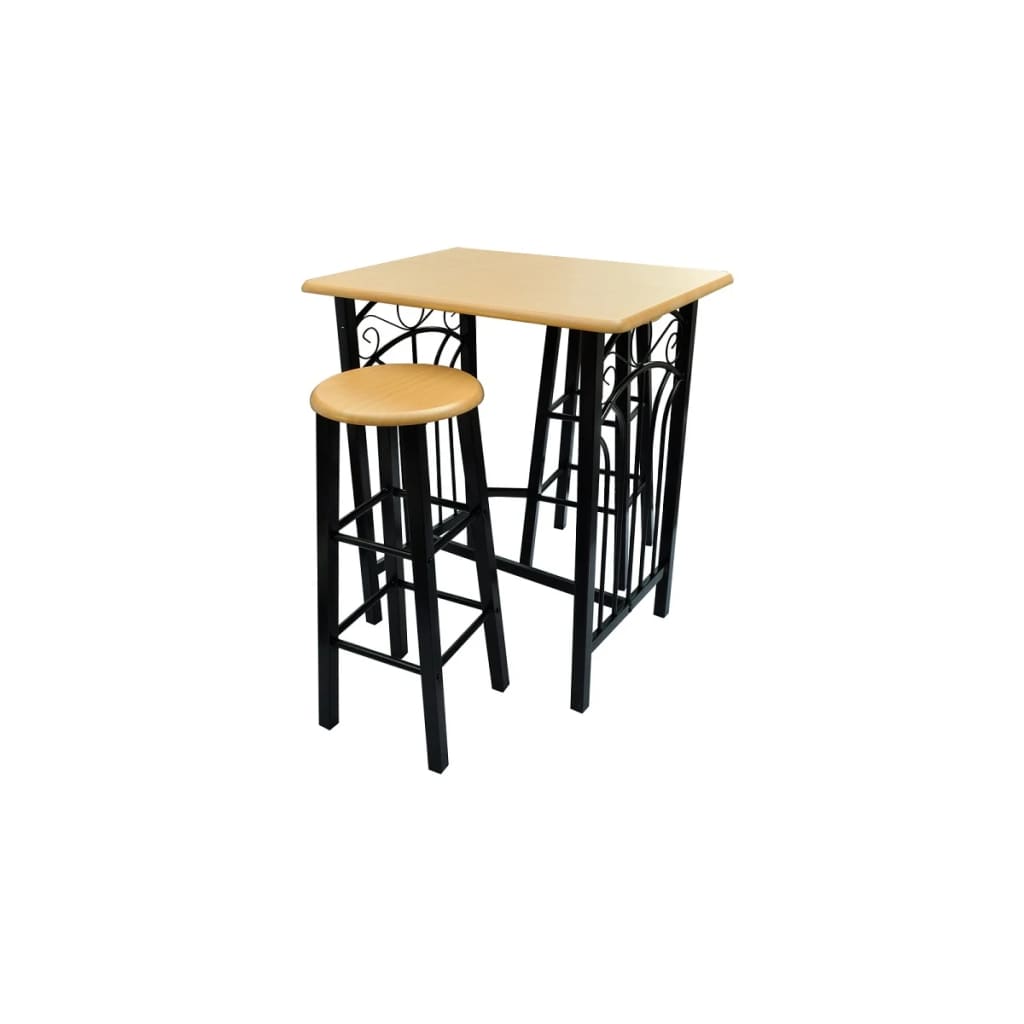 8718475841586_a_en_hd_1 Breakfast/Dinner Table Dining Set MDF with Black - Image 2