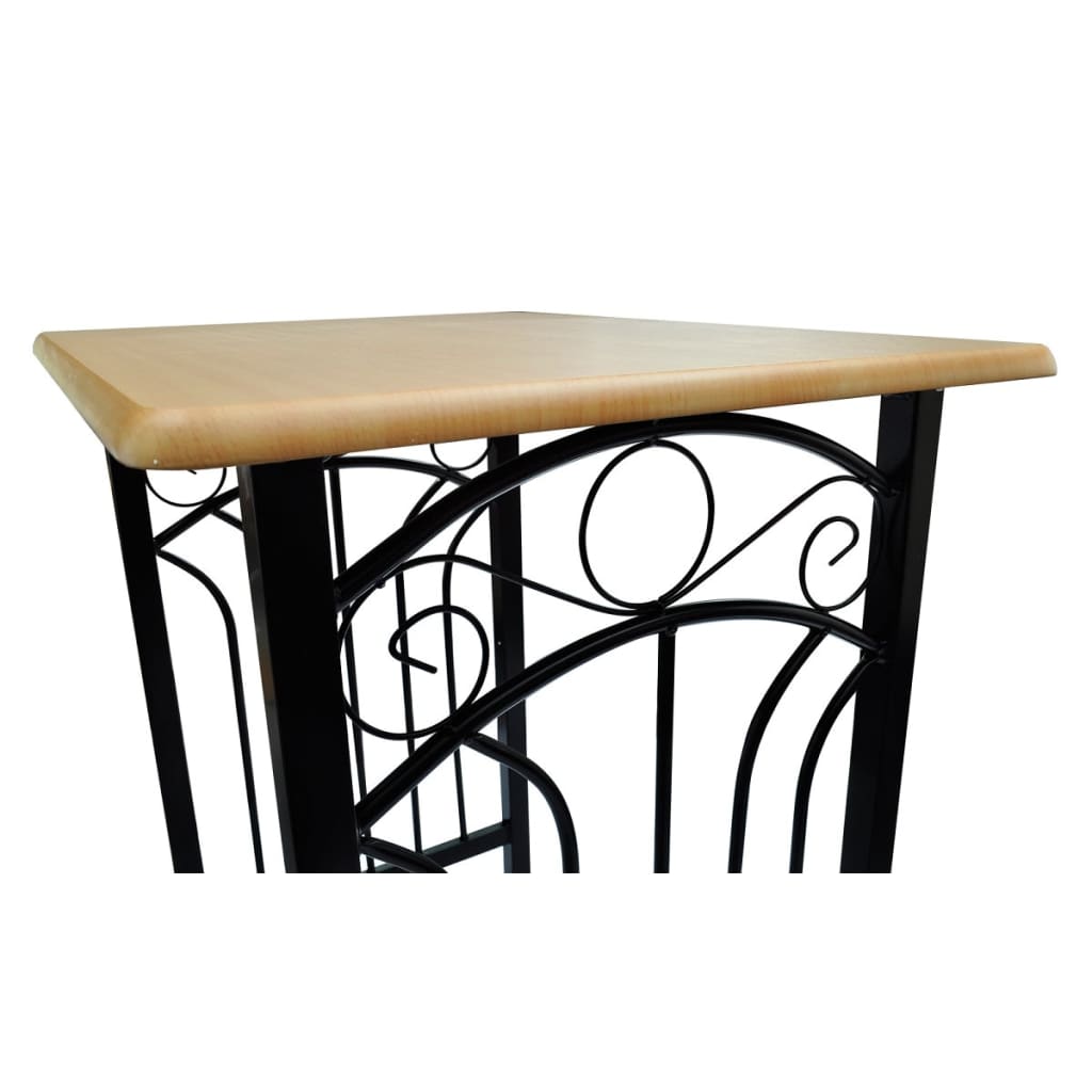 8718475841586_g_en_hd_2 Breakfast/Dinner Table Dining Set MDF with Black - Image 4