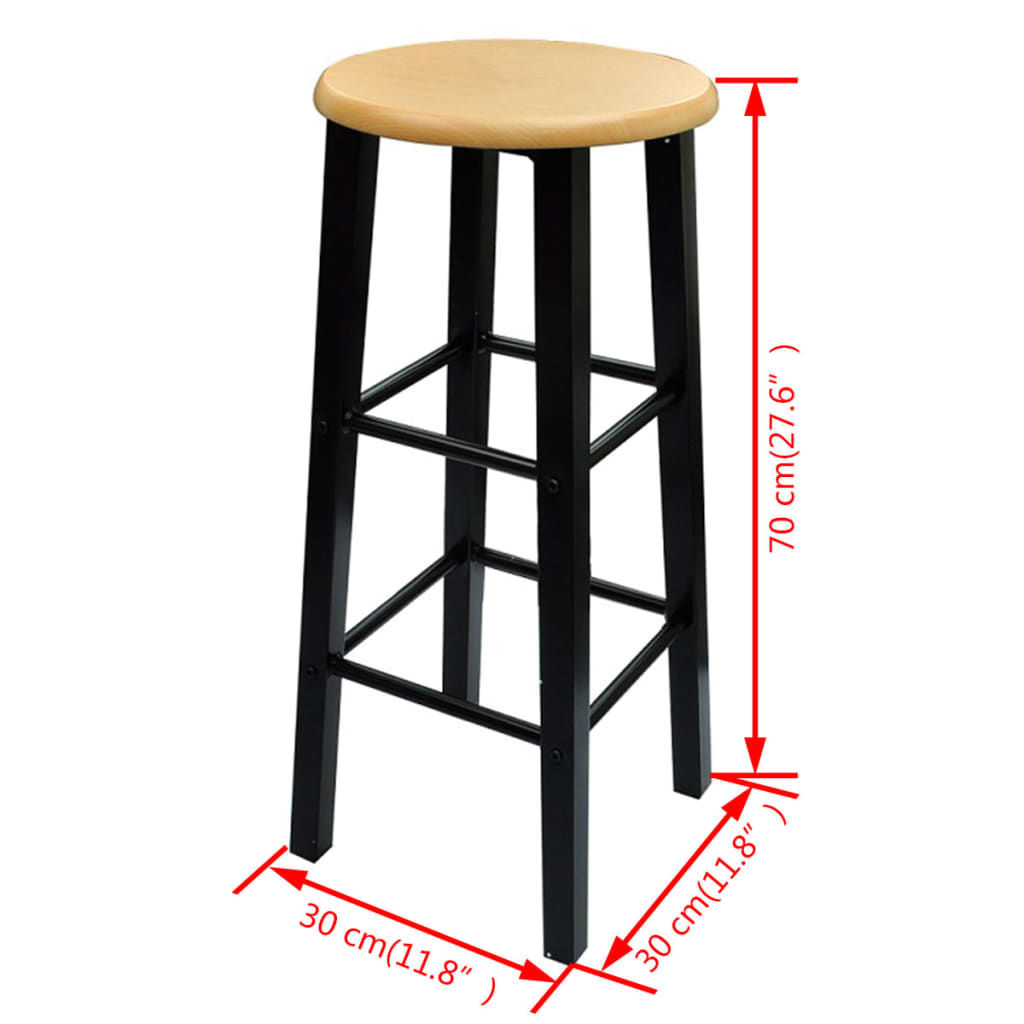 8718475841586_g_en_hd_5 Breakfast/Dinner Table Dining Set MDF with Black - Image 7