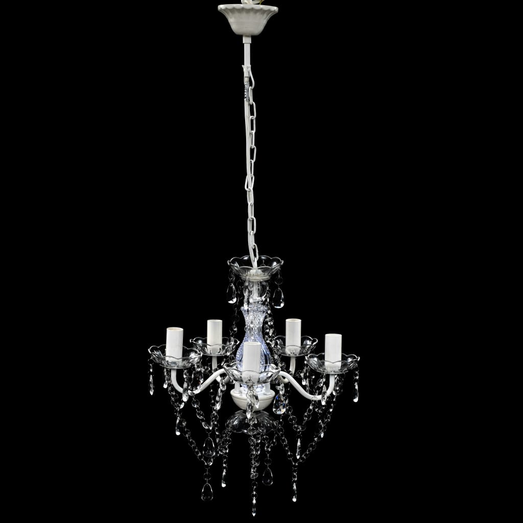 8718475842217_g_en_hd_1 vidaXL Chandelier 5 Bulbs Transparent - Image 2