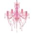 vidaXL Crystal Light 5 Bulbs Pink