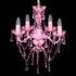 vidaXL Crystal Light 5 Bulbs Pink - Image 3
