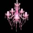 vidaXL Crystal Light 5 Bulbs Pink - Image 4
