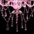 vidaXL Crystal Light 5 Bulbs Pink - Image 5