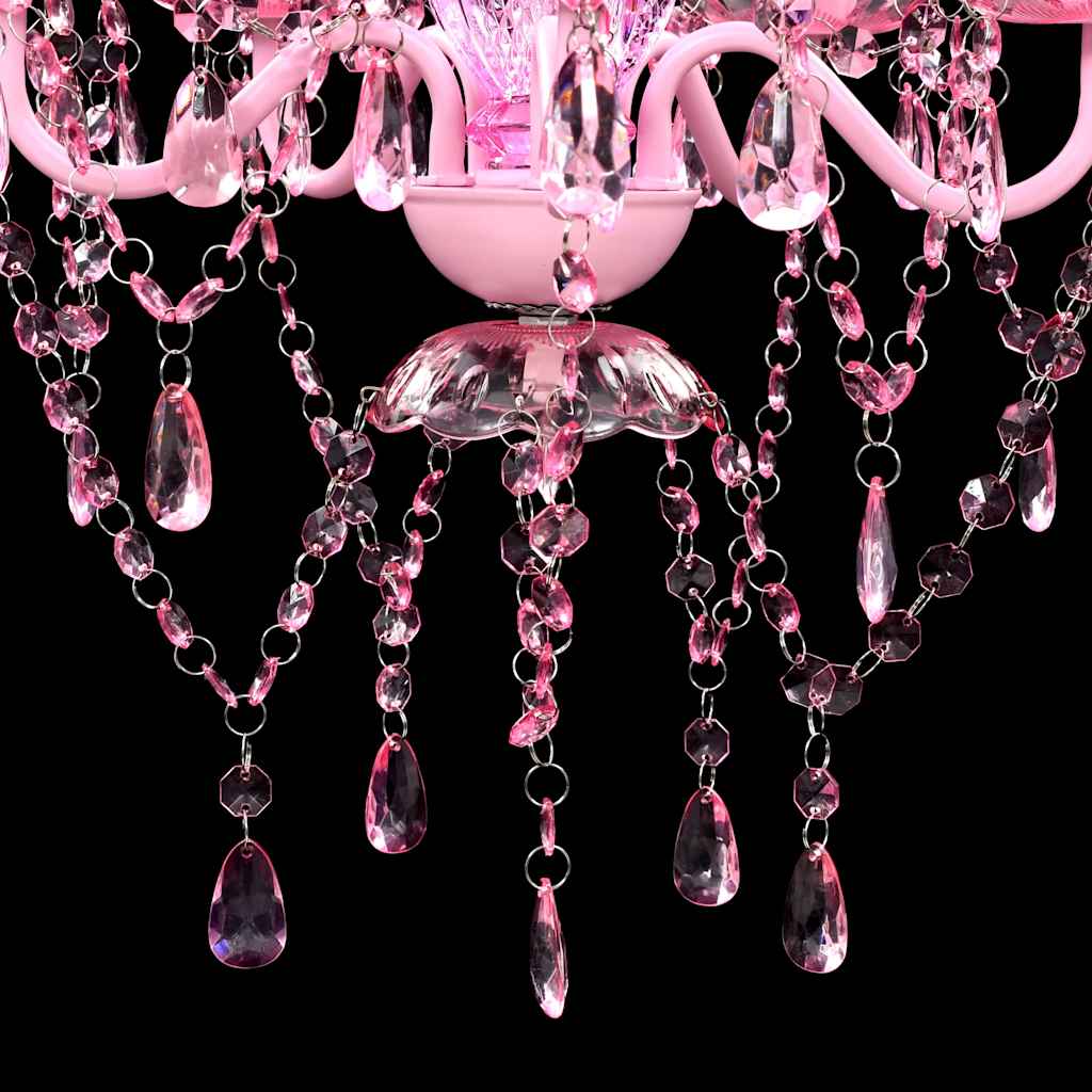 8718475842224_g_en_hd_4 vidaXL Crystal Light 5 Bulbs Pink - Image 5