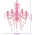 vidaXL Crystal Light 5 Bulbs Pink - Image 9