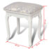 vidaXL Dressing Stool Warm White Fabric - Image 5