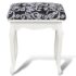 vidaXL Dressing Stool Black Fabric - Image 3