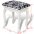 vidaXL Dressing Stool Black Fabric - Image 5