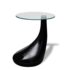 vidaXL Coffee Table with Round Glass Top High Gloss Black - Image 2