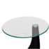 vidaXL Coffee Table with Round Glass Top High Gloss Black - Image 5