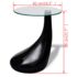 vidaXL Coffee Table with Round Glass Top High Gloss Black - Image 8