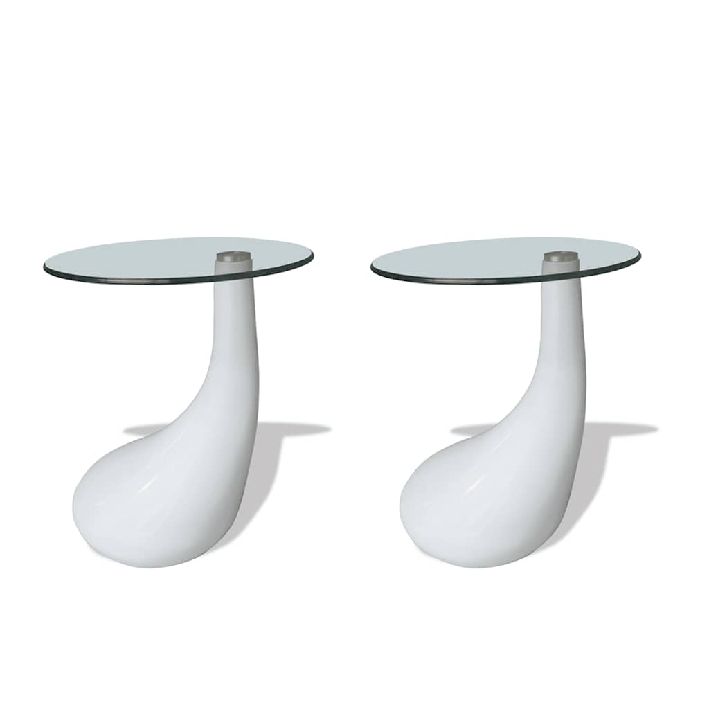 8718475843115_a_en_hd_1 vidaXL Coffee Table 2 pcs with Round Glass Top High Gloss White - Image 2
