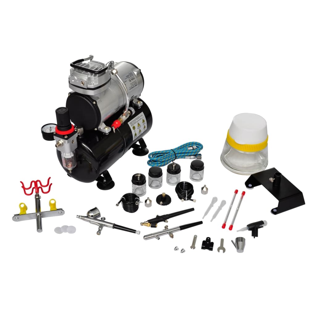 8718475843931_g_en_hd_1 vidaXL Airbrush compressor set with 3 pistols 310 x 150 x 310 mm - Image 2