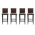vidaXL Bar Stools 4 pcs Dark Brown Faux Leather - Image 2