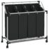 Laundry sorter with 4 bags black grey - Image 2