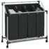 Laundry sorter with 4 bags black grey - Image 4