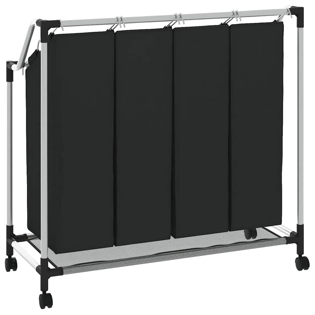 8718475845157_g_en_hd_5 Laundry sorter with 4 bags black grey - Image 7