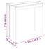 vidaXL Bar Table MDF Black 115x55x107 cm - Image 6