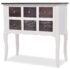 vidaXL Console Cabinet 6 Drawers Brown and White Wood - Image 2