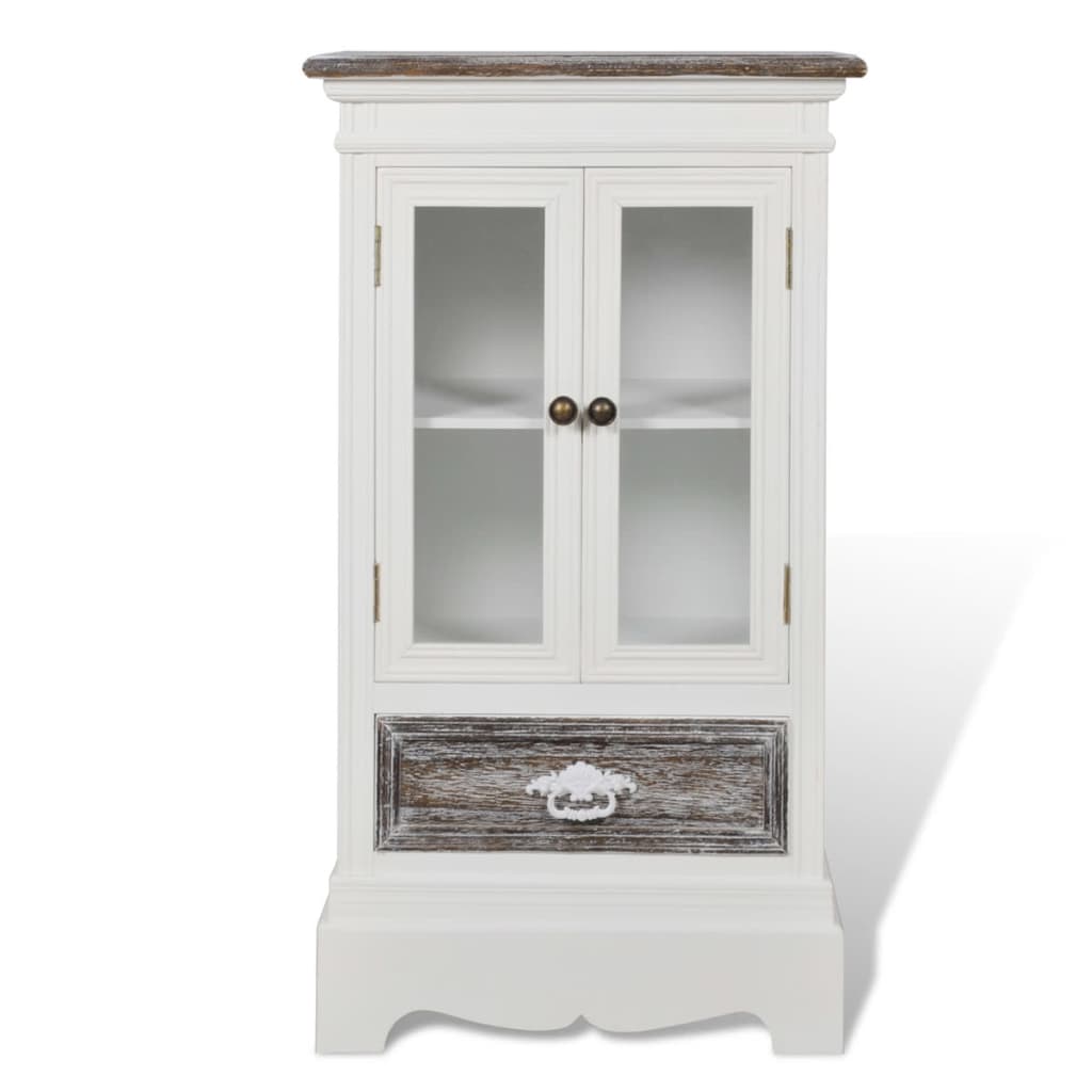 8718475846659_a_en_hd_1 vidaXL Cabinet 2 Doors 1 Drawer White Wood - Image 2