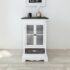 vidaXL Cabinet 2 Doors 1 Drawer White Wood