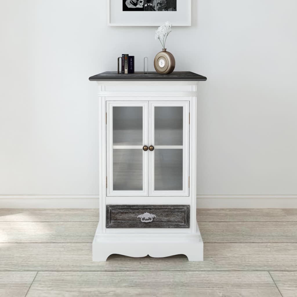 8718475846659_m_en_hd_1 vidaXL Cabinet 2 Doors 1 Drawer White Wood - Image 1