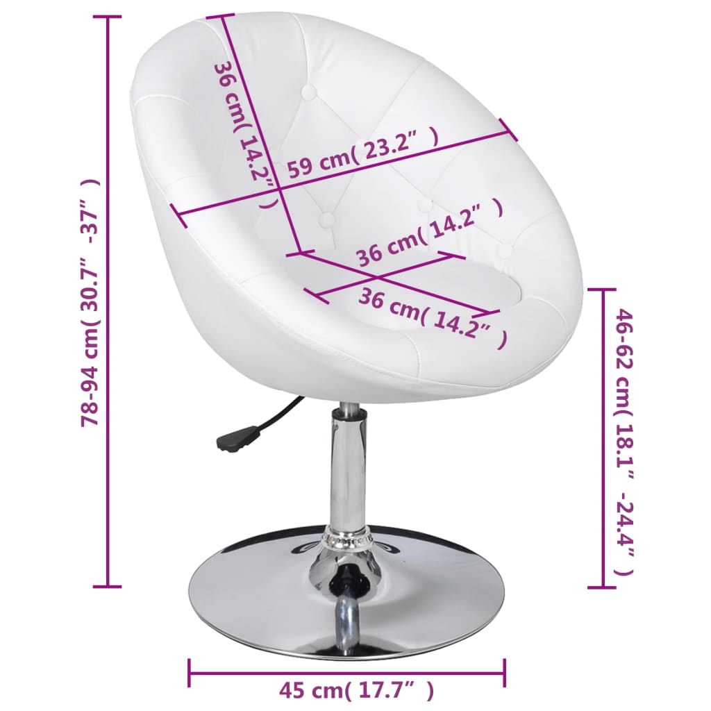 8718475848561_g_en_hd_4 vidaXL Bar Stool White Faux Leather - Image 6