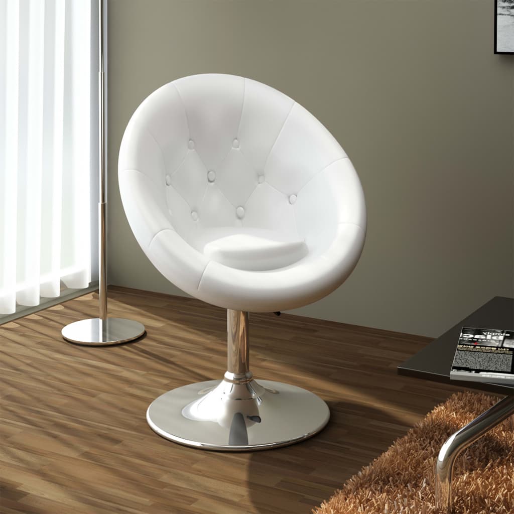 8718475848561_m_en_hd_1 vidaXL Bar Stool White Faux Leather - Image 1