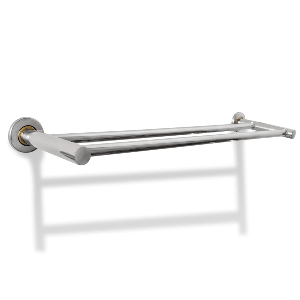 8718475849070_a_en_hd_1 Stainless Steel Towel Rack 2 Tubes - Image 2